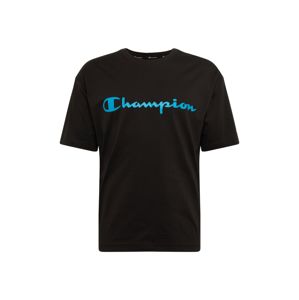 Champion Authentic Athletic Apparel Tričko 'CREWNECK T-SHIRT'  modrá / černá