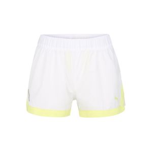 PUMA Sportovní kalhoty  bílá / svítivě žlutá