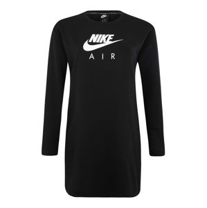 Nike Sportswear Mikina 'W NSW AIR CREW DRS BB FLC PLUS'  černá / bílá