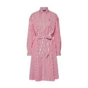 POLO RALPH LAUREN Košilové šaty 'LS ELA SD-LONG SLEEVE-CASUAL DRESS'  červená / bílá