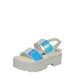 BUFFALO Páskové sandály 'JEMMA'  bílá / stříbrná