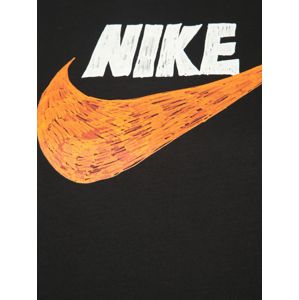Nike Sportswear Tričko  černá / oranžová / bílá