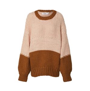 NA-KD Svetr 'two coloured heavy knitted sweater'  růžová