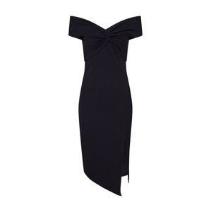 Parallel Lines Koktejlové šaty 'TWIST FRONT MIDI DRESS'  černá