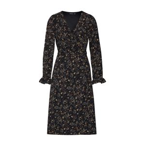 Boohoo Košilové šaty 'Floral Wrap Maxi'  offwhite / černá