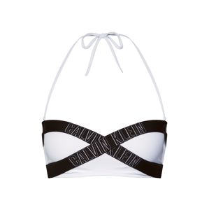 Calvin Klein Swimwear Horní díl plavek 'BANDEAU'  černá / bílá