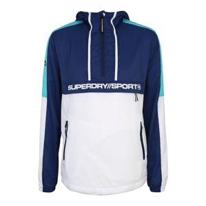 Superdry Sportovní bunda  aqua modrá / bílá / tmavě modrá
