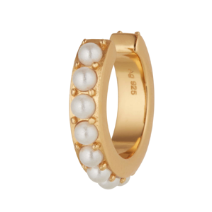 OHH LUILU Náušnice 'Aria'  perlově bílá / zlatá