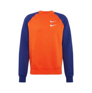 Nike Sportswear Mikina  oranžově červená / modrá