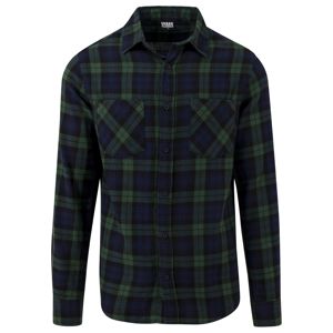 Urban Classics Košile 'Checked Flanell'  námořnická modř / trávově zelená / černá