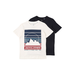 Jack & Jones Junior Tričko 'DEHSEL'  offwhite / námořnická modř / mix barev