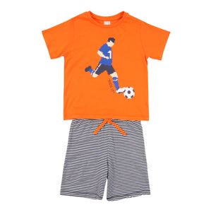 STACCATO Pyžamo  marine modrá / oranžová