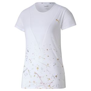 PUMA Funkční tričko 'Metal Splash'  zlatá / bílá