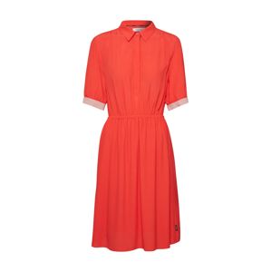 Calvin Klein Košilové šaty 'SS ELASTIC WAIST SHIRT DRESS'  oranžově červená