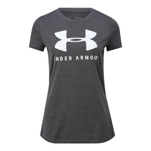UNDER ARMOUR Funkční tričko 'Tech Sportstyle Graphic'  bílá / tmavě šedá