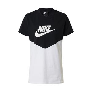Nike Sportswear Tričko 'W NSW HRTG TOP SS'  černá / bílá