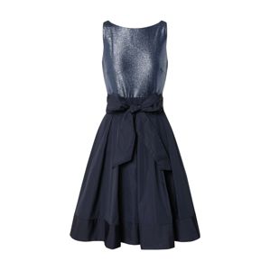 Lauren Ralph Lauren Koktejlové šaty 'YUKO-SLEEVELESSCOCKTAIL DRESS'  námořnická modř / stříbrná