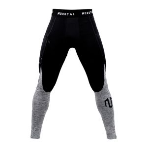 MOROTAI Sportovní kalhoty  šedý melír / černá