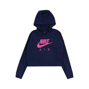 Nike Sportswear Mikina 'AIR CROP'  námořnická modř / pink