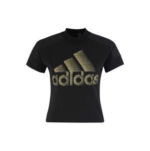 ADIDAS PERFORMANCE Funkční tričko  černá / zlatá