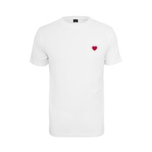 Merchcode Tričko 'Heart'  červená / černá / bílá