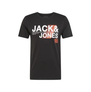 JACK & JONES Tričko 'Das'  bílá / černá