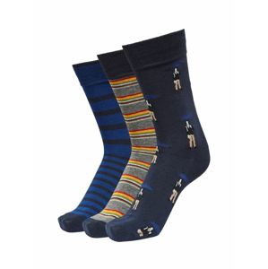 SELECTED HOMME Ponožky  modrá / šedá / žlutá