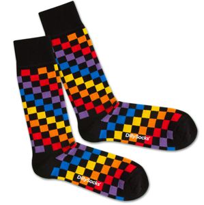 DillySocks Ponožky 'Rainbow Chess'  mix barev