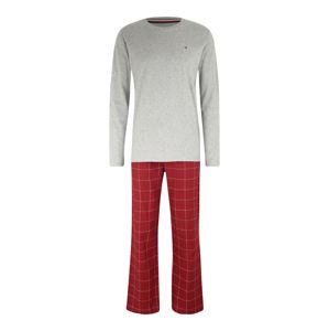 Tommy Hilfiger Underwear Pyžamo dlouhé 'CN LS PANT FLANNEL SET'  červená / šedá