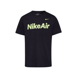 Nike Sportswear Tričko 'Nike Air'  černá / limetková