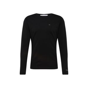 Calvin Klein Jeans Tričko 'CKJ EMBROIDERY LS REG TEE'  černá
