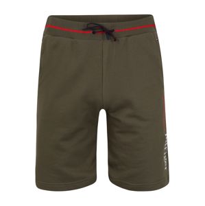 Tommy Hilfiger Underwear Kalhoty 'LWK'  tmavě zelená / bílá / červená