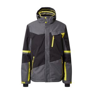 KILLTEC Sportovní bunda  šedý melír / žlutá / antracitová
