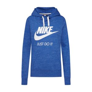 Nike Sportswear Mikina 'GYM HOODIE'  modrá / bílá