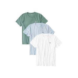 Abercrombie & Fitch Tričko  zelená / bílá / modrá
