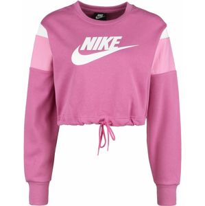 Nike Sportswear Mikina  světle růžová / tmavě růžová / bílá