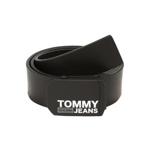 Tommy Jeans Opasek 'TJM PLAQUE LEATHER BELT 4.0'  černá