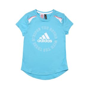 ADIDAS PERFORMANCE Funkční tričko 'BOLD'  azurová modrá / bílá / pink