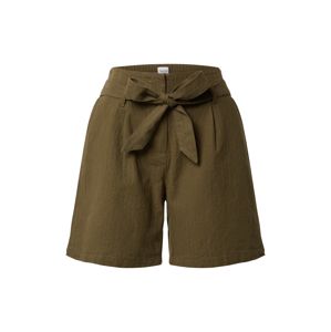 SAINT TROPEZ Kalhoty se sklady v pase  khaki / tmavě zelená