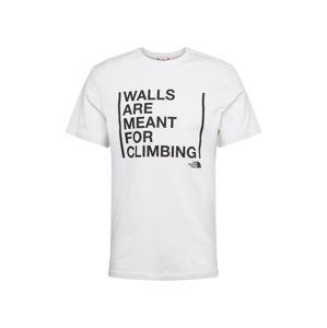 THE NORTH FACE Funkční tričko 'Walls Are For Climbing'  bílá / černá