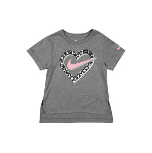 Nike Sportswear Tričko  šedý melír / bílá / růžová / černá