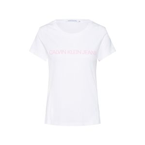 Calvin Klein Jeans Tričko 'INSTITUTIONAL LOGO'  růžová / bílá
