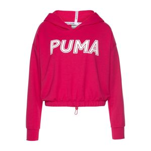 PUMA Sportovní mikina  pink / bílá