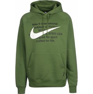 Nike Sportswear Mikina 'SWOOSH'  zelená / bílá / černá