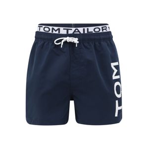 TOM TAILOR Plavecké šortky 'Jo'  bílá / námořnická modř