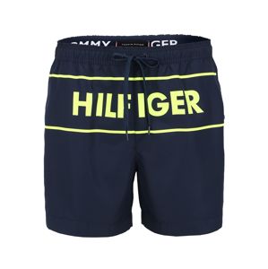 Tommy Hilfiger Underwear Plavecké šortky 'MEDIUM DRAWSTRING'  svítivě žlutá / námořnická modř