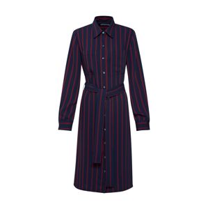 Calvin Klein Košilové šaty 'FLUID STP SHIRT DRESS LS'  námořnická modř / červená