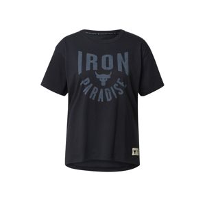 UNDER ARMOUR Funkční tričko 'Project Rock Graphic'  černá / tmavě modrá