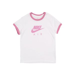 Nike Sportswear Tričko 'AIR LOGO RINGER'  pink / bílá