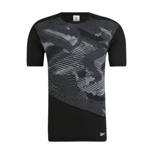 REEBOK Funkční tričko 'TS SS Comp Tee - AO'  černá / šedá